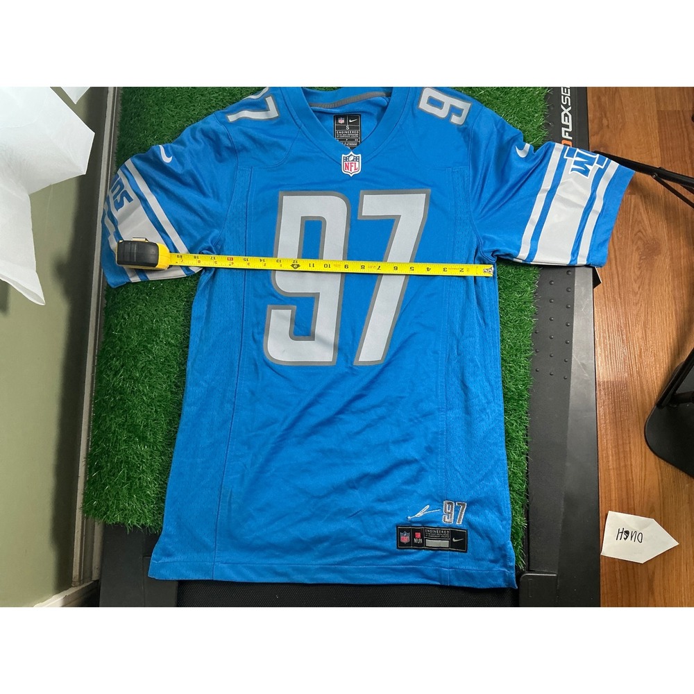 Nike NFL Detroit Lions Aidan Hutchinson 97 Jersey Blue Mens Small NWT